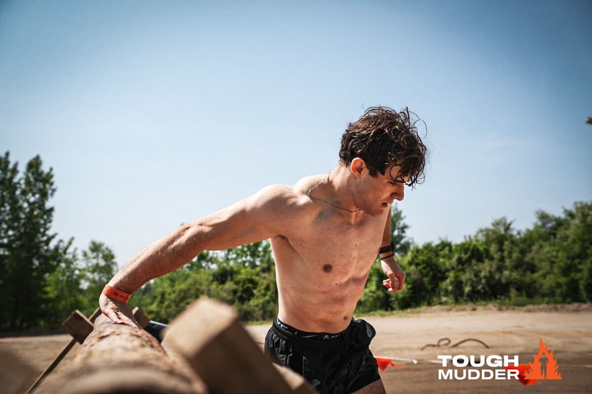 Joey competing at Tough Mudder